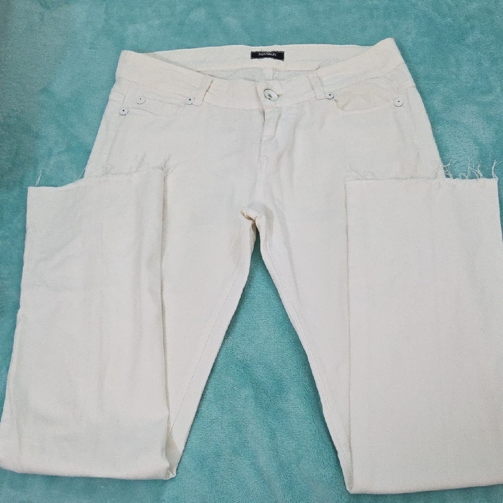 MAX & CO. Off-White Straight Leg Jeans